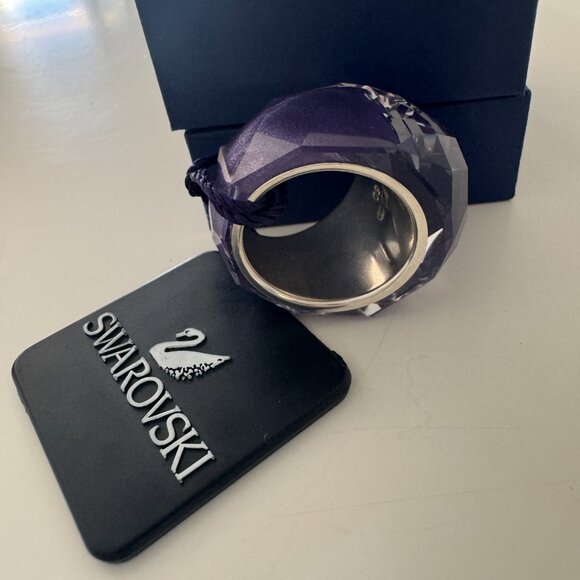 Swarovski Nirvana Flash Purple Lavender Ring NWT EU 60 Size US 9 - Picture 7 of 14